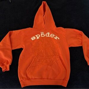 Apšder Orange Graphic Hoodie - Pullover Sweatshirt